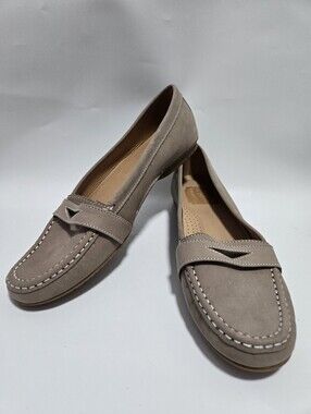 Like New Sebago Meriden Penny Loafers Size 11 Dark Taupe Authentic Mocassin